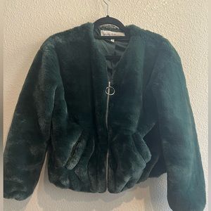 Sebby collection faux fur jacket